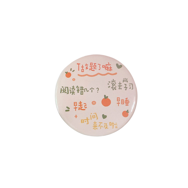 Mini creativo espejo de maquillaje portátil de dibujos animados mini portátil pequeño espejo chica dulce lindo portátil creativo espejo redondo