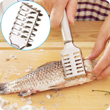 魚鱗刨刮魚鱗器 不銹鋼去魚鱗殺魚工具廚房小工具刮鱗器