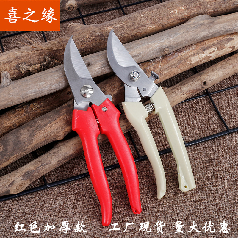 厂家批发不锈钢塑胶柄果树修枝剪 剪枝剪刀 园林园艺工具剪刀