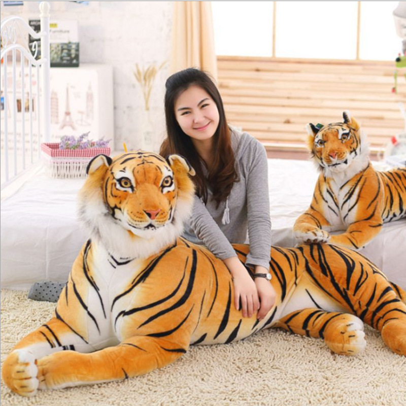 Wholesale simulation tiger doll plush toy children's birthday gift gift Northeast tiger cloth doll pillow logo