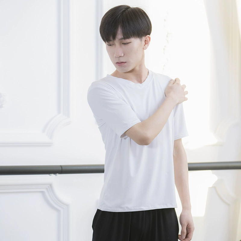 Одежда для йоги Мужская одежда для тренировки тела из модала Одежда для танцев Одежда для латинских танцев Топ Спортивная одежда для фитнеса Одежда для аэробики