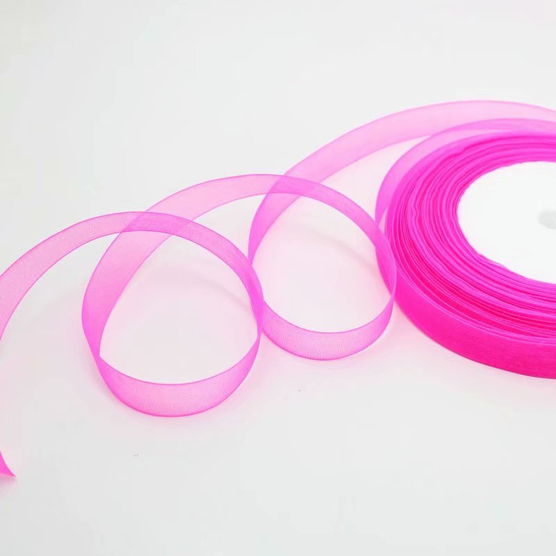 Cinta de gasa cinta de nieve decorativa transparente cinta de arena hilo gancho sombrero accesorios para el cabello cinta DIY mano tejida gancho sombrero cinta