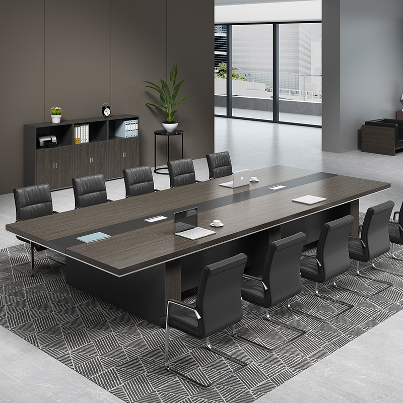 Modern simple conference long table training negotiation table and chair combination office rectangular simple large table Modern simple conference long table training negotiation table and chair combination office rectangular simple large table