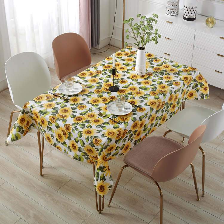 Factory direct European PVC anti-scalding waterproof wash-free tablecloth pastoral tea table tablecloth rectangular tablecloth