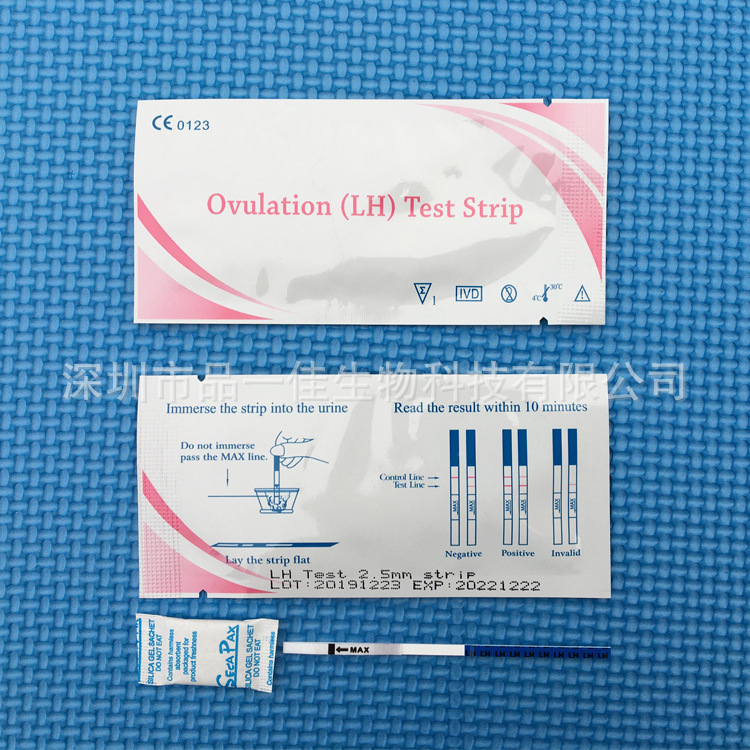 Tiras Reactivas de Ovulación en Existencia de Fábrica, Venta Caliente Transfronteriza, Empaque en Inglés, Tiras de Ovulación LH, Venta al por Mayor Solo para Exportación