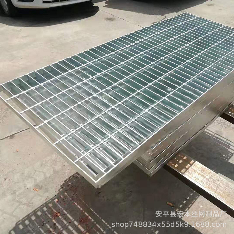 钢格栅板电厂污水处理厂平台铺设热镀锌钢格板排水沟盖板厂家现货
