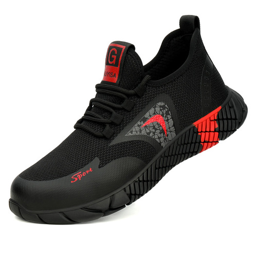 Feiwei mesh labor protection shoes for men, anti-smash, anti-puncture, steel toe cap, wear-resistant, soft sole, lightweight, non-slip protective work shoes