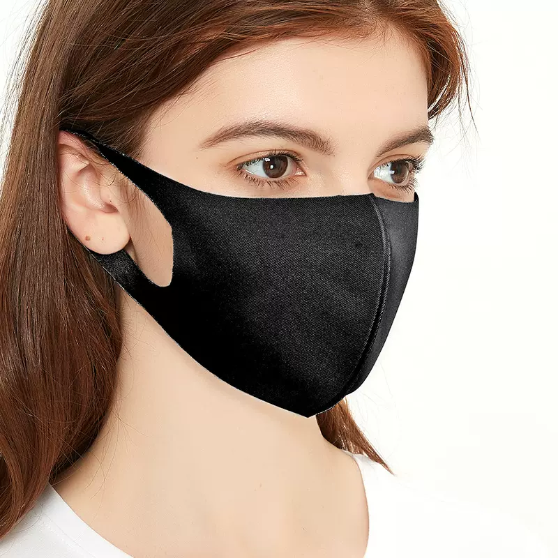 网红口罩男女防晒防尘保暖透气可水洗冰丝棉3D立体显脸小口罩批发