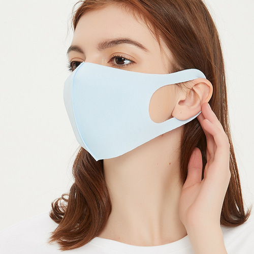 Dust-proof Ice Silk Cotton Knitted Mask Black Wholesale Women Spring Summer Sun Protection Anti-Haze Breathable Washable 3D Mask
