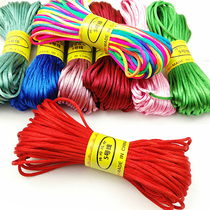 Bo Ting 2.5mm No. 5 Thread DIY Hand-Woven Red Rope Bracelet Braided Thread Chinese Knotted Thread Accessories Material Bo Ting 2.5mm No. 5 Thread DIY Hand-Woven Red Rope Bracelet Braided Thread Chinese Knotted Thread Accessories Material