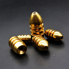 Threaded lure bullet copper lure lead sinker accessories with crank hook lure Texas fishing group weight accessories