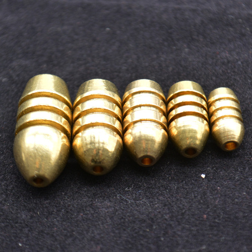 Threaded lure bullet copper lure lead sinker accessories with crank hook lure Texas fishing group weight accessories