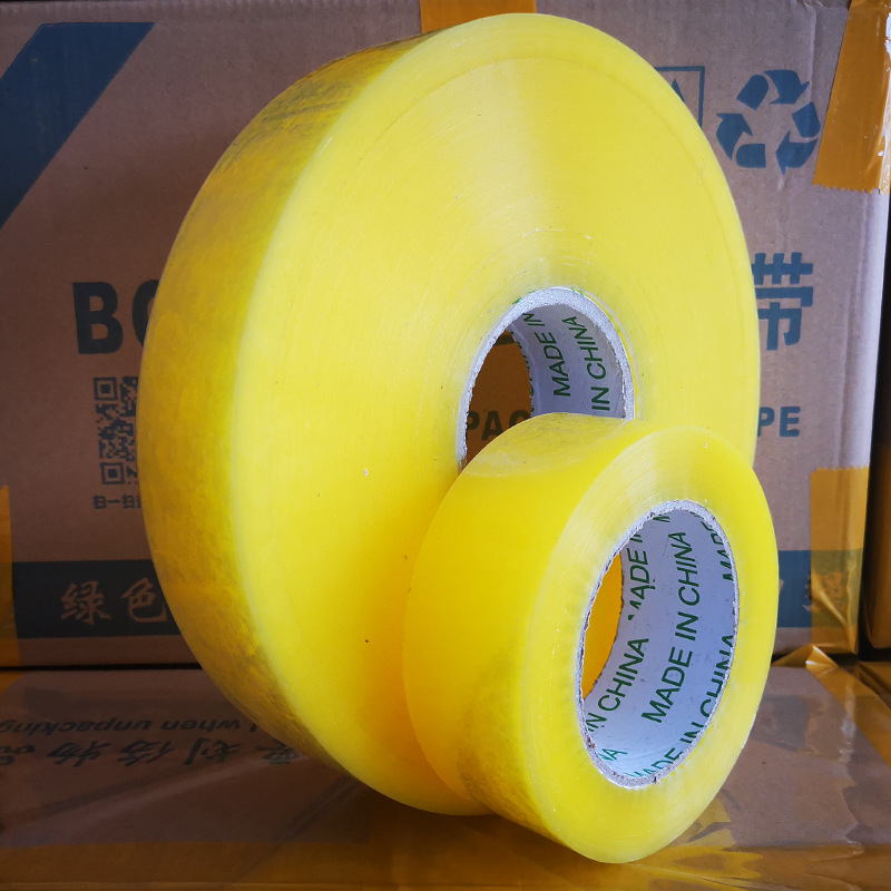 Máquina transparente cinta pegamento de sellado de papel de tela embalaje de advertencia un gran número de venta al por mayor 4,5*1000 pegamento de sellado expreso