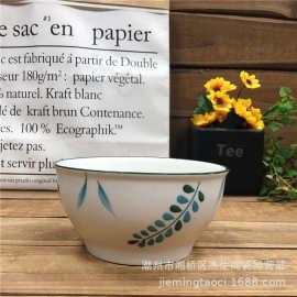 批发创意陶瓷6寸圆碗 家用餐厅拉面饭碗 日韩小清新汤碗网红餐具