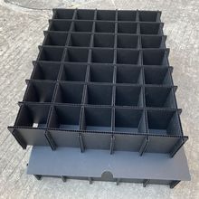 中空板周转箱厂家中空板塑料刀卡分隔板黑色防静电 pp中空板刀卡
