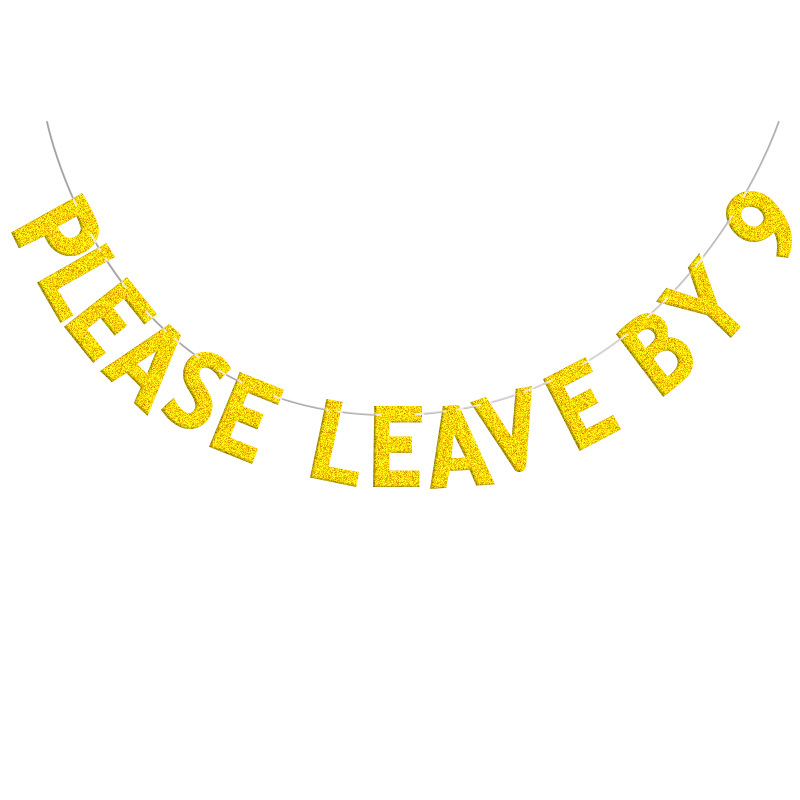 Europa y América del banquete de boda decoración cadena bandera por favor deje brillo papel guirnalda salón etiqueta de la pared bandera al por mayor