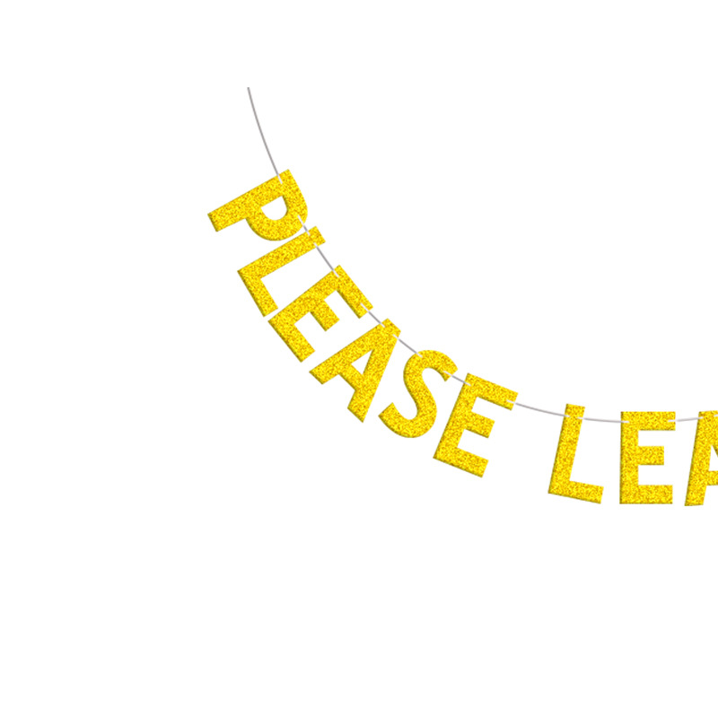 Europa y América del banquete de boda decoración cadena bandera por favor deje brillo papel guirnalda salón etiqueta de la pared bandera al por mayor