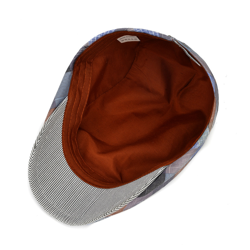 New Spring/Summer Korean Fashion Color Grid Beret Women's Casual Versatile Sunshade Forward Duck Tongue Hat_voghion.com