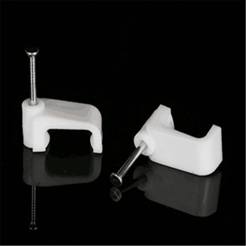 正派塑料钢钉线卡扁型网线卡扣 扁形电线卡子墙钉 F4-F16齐全