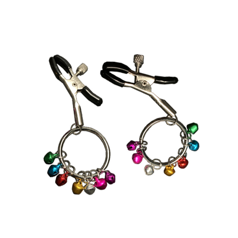 Sex Colorful Bell Clam Breast Clip with Long Chain Metal Clip Clip…