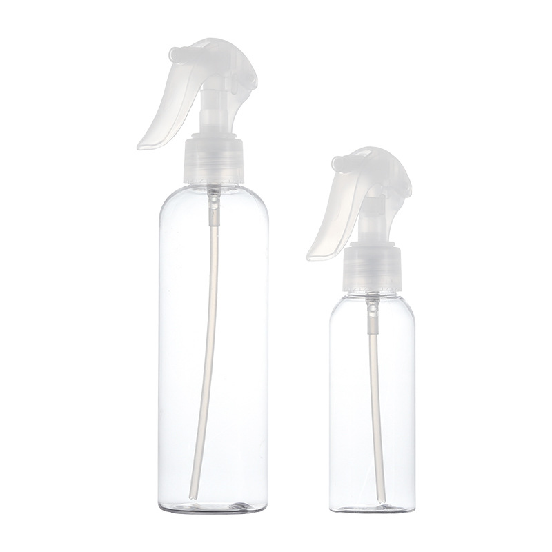 En stock pet100ml250ml botella de spray de botón de mano de plástico botella de agua cosmética botella de spray de desinfección de alcohol image 6