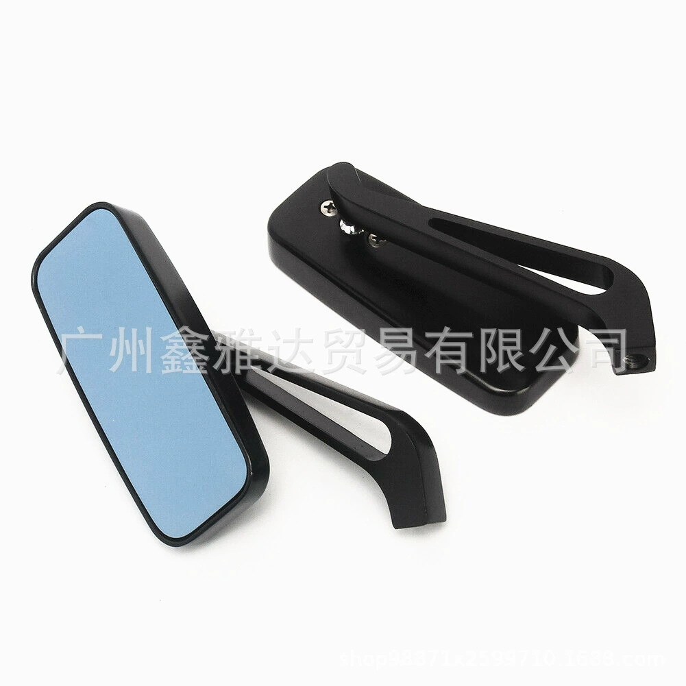 Universal retro modified retroreflective black rear view mirror with accessories