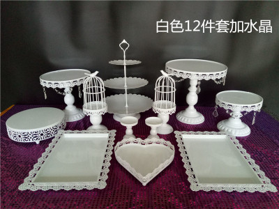 Decoración de mesa de postre soporte de exhibición bandeja de pastelería de postre comida fría pausa de té Mesa estante de la torta té de la tarde Merienda stand