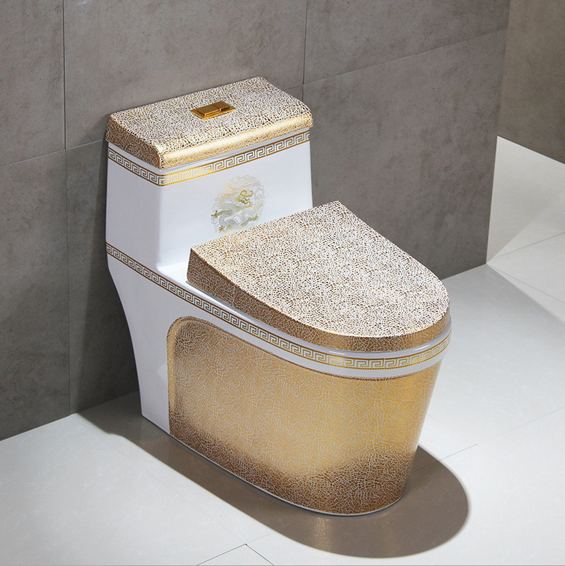 Baño inodoro hogar ultra-grande bombeo inodoro ahorro de agua color mudo color oro fábrica al por mayor image 17
