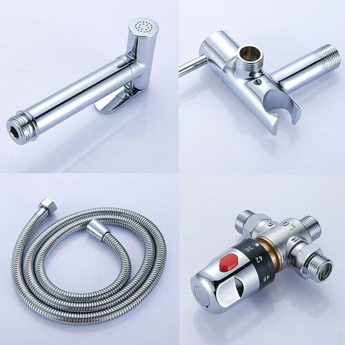 Faci Amazon EBAY copper bidet spray gun with hot and cold thermostatic valve set bidet set