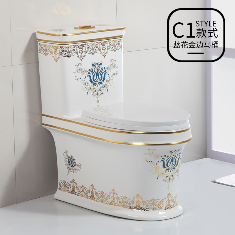 Baño inodoro hogar ultra-grande bombeo inodoro ahorro de agua color mudo color oro fábrica al por mayor image 2