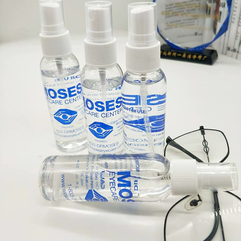 Производитель оптовой продажи жидкости для чистки очков в бутылках, средство для ухода за линзами, чистящая жидкость для ухода за очками, спрей для печати Xioming