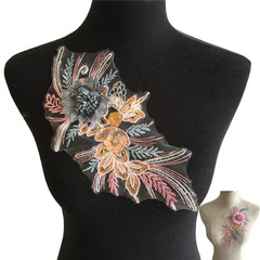 Factory Direct Sale 3D Glitter Bead Embroidered Lace Collar DIY Handmade Edge Women's Accessories Wholesale