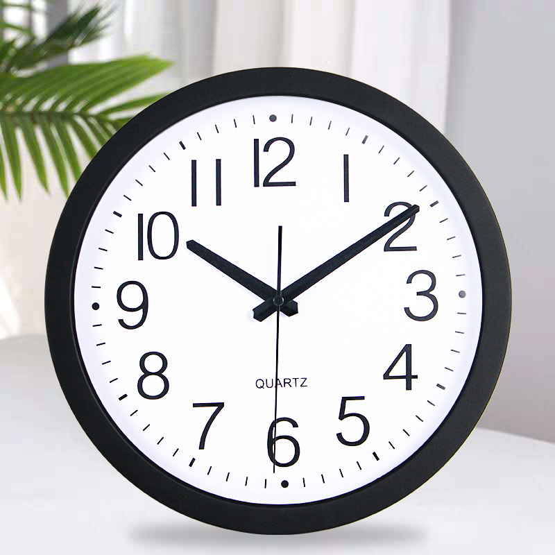 客厅家用现代简约挂钟塑胶静音扫秒卧室墙钟跨境爆款wall clock