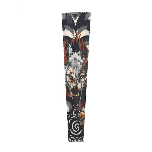Tattoo sleeves for men, sun protection flower arm tattoos, ice silk hand sleeves, outdoor cycling anti-UV long arm gloves for women
