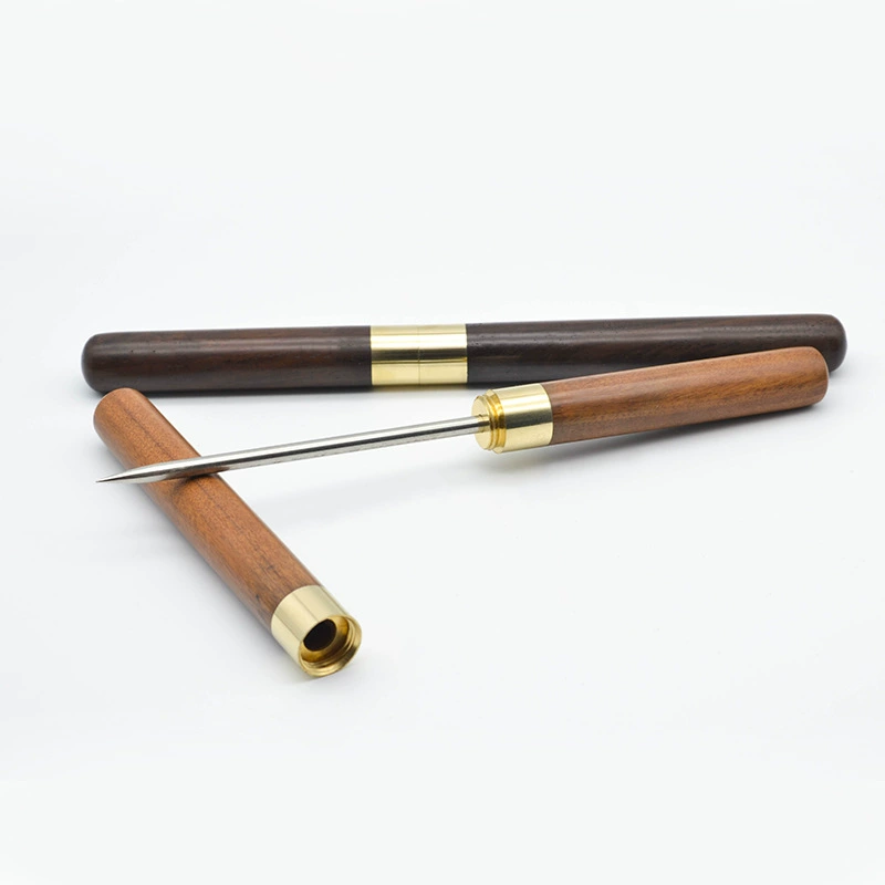 Ice sculpted Japanese-style three-headed ice knife bartender tool - trident ice device