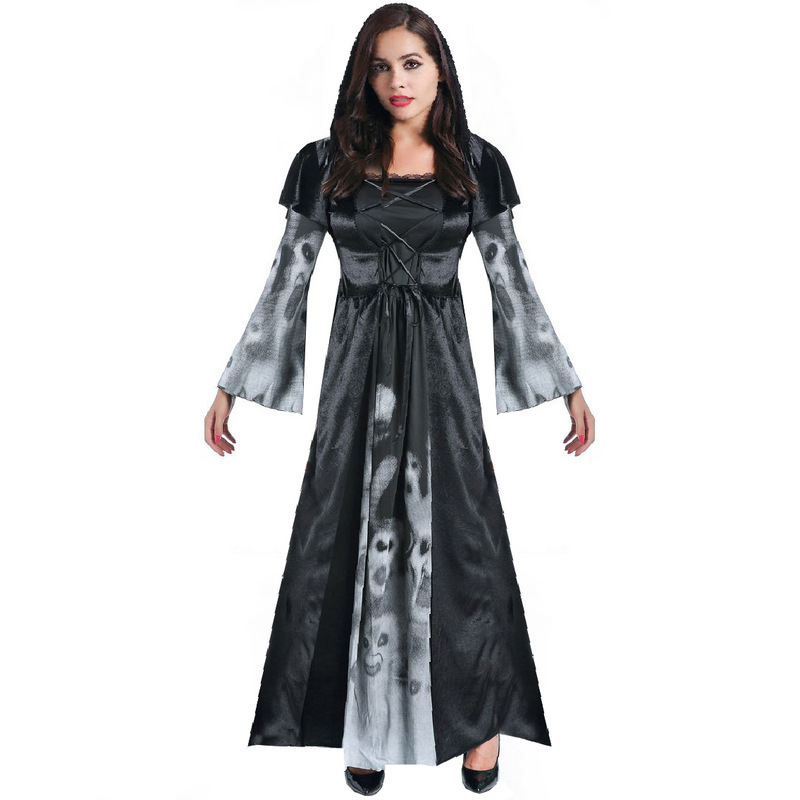 M-XXL Halloween Costume Adult Easter Large Size Ghost Festival Skull Witch Costume Stage Costume Kid Costume
