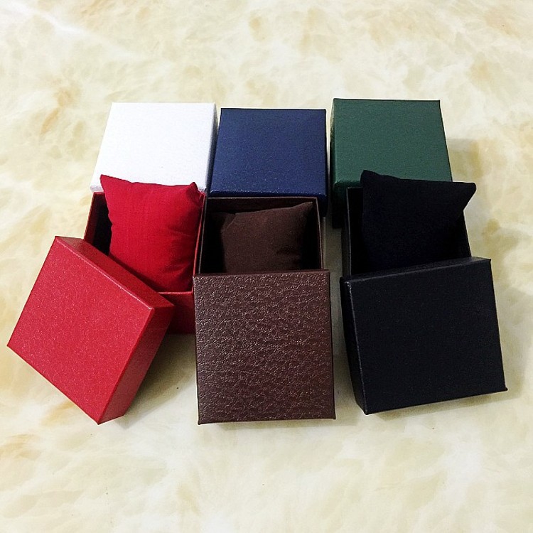 现货批发天地盖荔枝纹手表盒首饰项链手链耳环手镯饰品包装盒