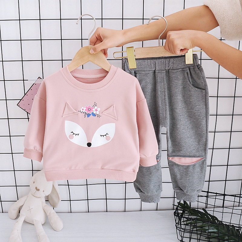 Girls and boys spring clothing suit 2025 new 1-7-year-old female baby net red spring and autumn a generation of factory outlets