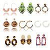 Fashionable accessory, acrylic earrings, set, European style, wholesale