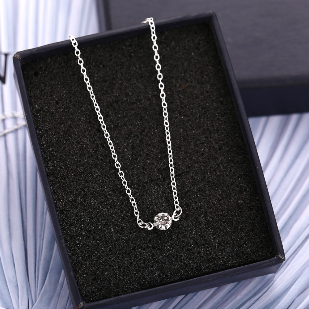 new necklace creative retro simple diamond neck chain clavicle chain_voghion.com
