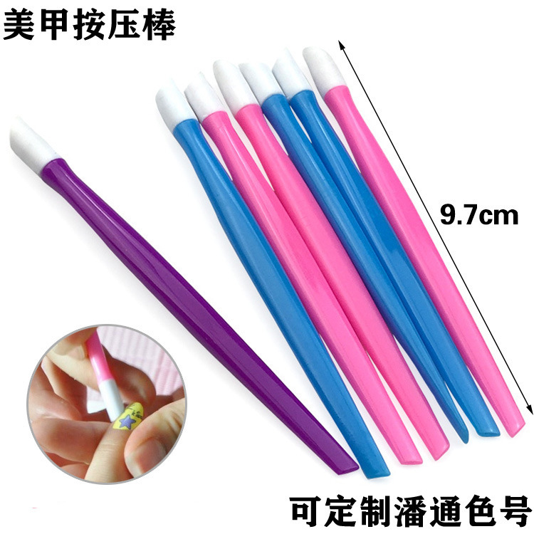 Factory Direct Sales Nail Art Sticker Press Stick Nail Pick Cleaning Nail Dust Plastic Embossing Stick to Make Gifts