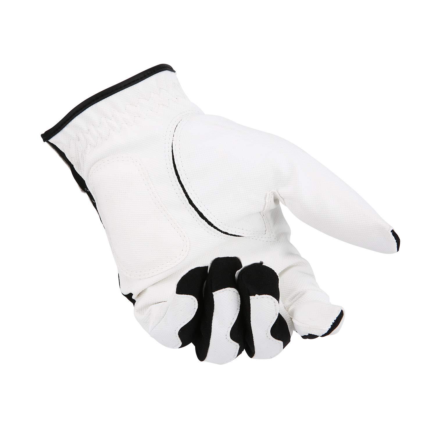 Los guantes de golf se pueden utilizar para los hombres y las mujeres, alto velcro respirable elástico de la PU, buen funcionamiento, entrega de una sola pieza