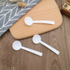 Plastic small white fruit spoon for ice cream