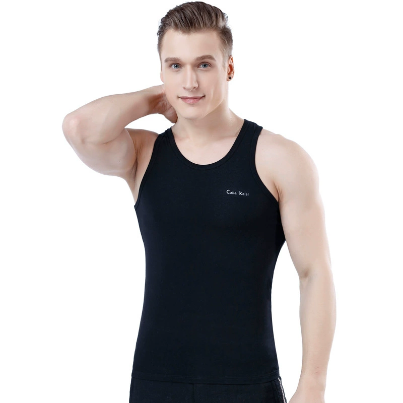 Летняя хлопковая модная спортивная майка для зала, slim fit, корейский стиль, оптом