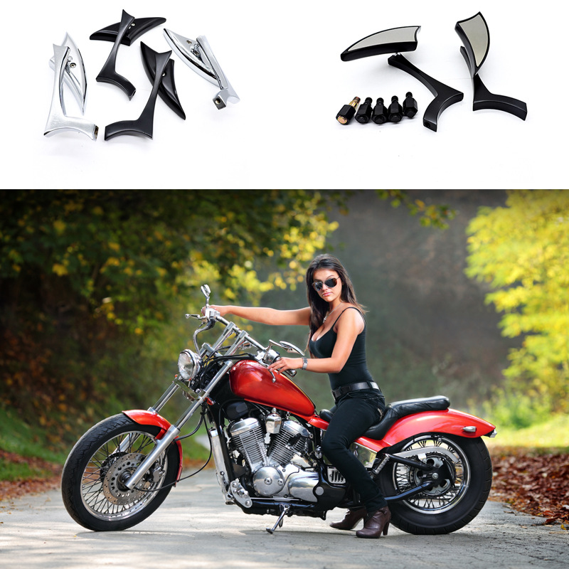 大排量摩托车改装后视镜通用倒车辅助镜电动三轮车跨境热卖反光镜