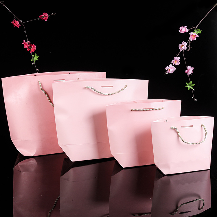 厂家制定服装白卡纸袋空白礼品包装袋购物手提纸袋可印刷logo