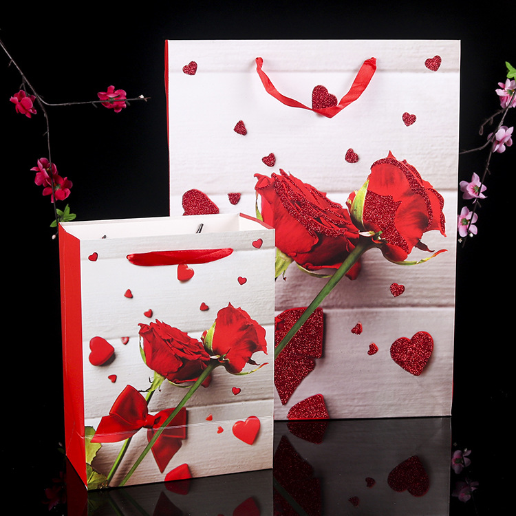 厂家婚礼手提纸袋制定喜糖回礼礼品结婚伴手礼金粉包装袋可批发