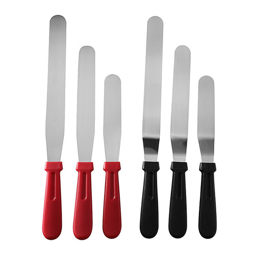 Baking tools: plastic handle spatula, straight edge knife, scraper, demolding knife, cake cream icing and piping knife