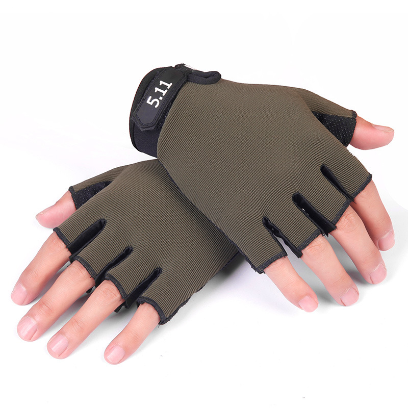 511 guantes de medio dedo, guantes de exterior, tácticas de conducción delgadas para hombres, deportes de fitness, guantes de ciclismo de medio dedo