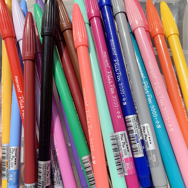 韩国monami慕娜美3000水性笔慕那美水彩笔彩色中性笔勾线笔套装